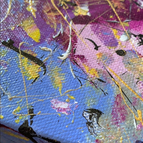 Painting: Abstract Explosion 💛💜💙 (mini) - Picture 2 of 4